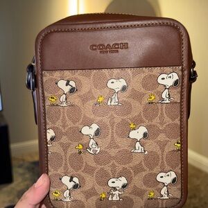 Coach X Peanuts Sullivan Crossbody Bag In Signature Canvas With Snoopy Print